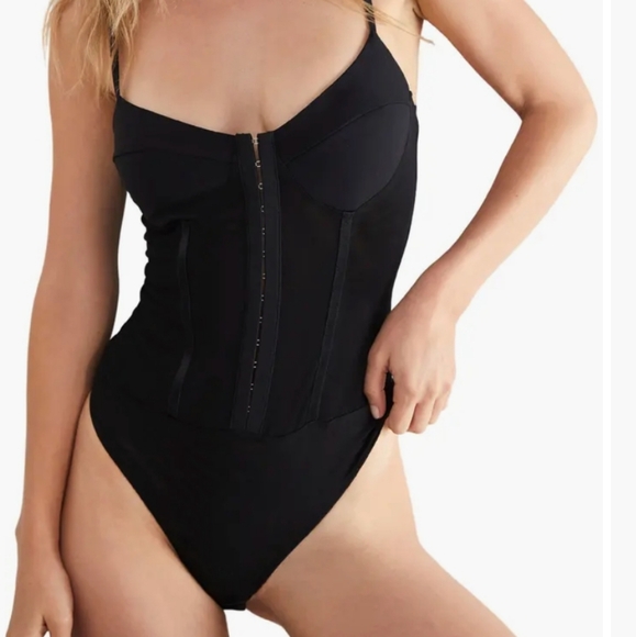 NWT Free People Intimately Night Rythm Corset Style Bodysuit - Picture 1 of 10